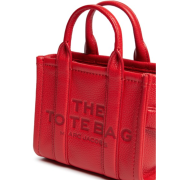 MARC JACOBS The Leather Mini Tote Bag True Red