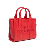 MARC JACOBS The Leather Mini Tote Bag True Red