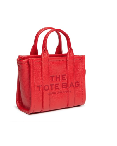 MARC JACOBS The Leather Mini Tote Bag True Red