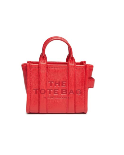 MARC JACOBS The Leather Mini Tote Bag True Red