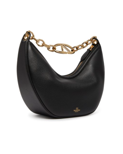 VALENTINO GARAVANI Small Vlogo Gate hobo bag Black