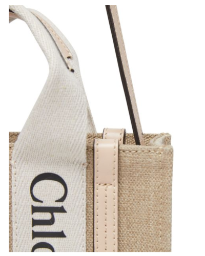 CHLOE Woody mini tote bag cement_pink